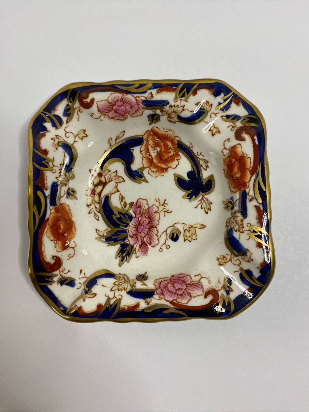 Vintage Mason’s Mandalay Ironstone Ashtray England Floral Trinket Dish